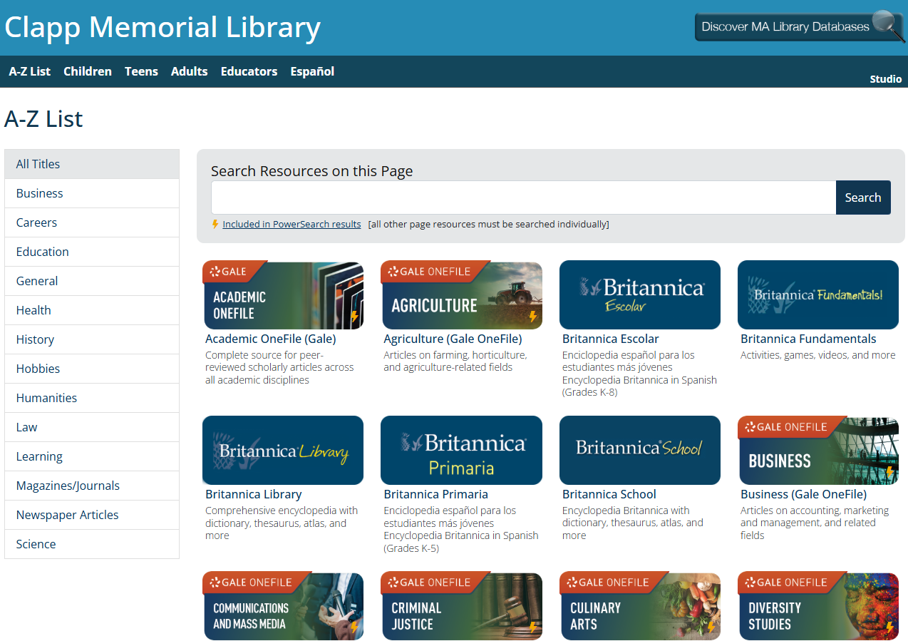 image: a thumbnail capture of the research database webpage accessible by clicking on the image